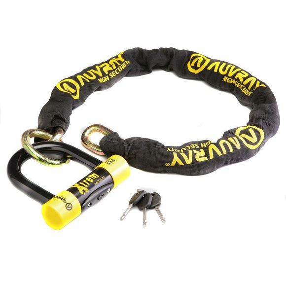 Auvray XTREM MEDIUM LASSO 120 SRA Motorcycle Chain Lock with Universal Disc LockRef: AUV0056 / CXTRM120LAUV