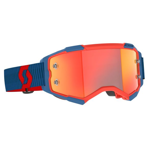 Scott Fury cross mask - dark blue/neon red orange chrome works 2024 - Blue / RedRef: SCO1367 / 2728287698280