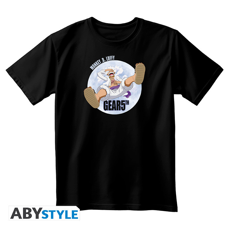 ONE PIECE Unisex black Tshirt Gear 5th