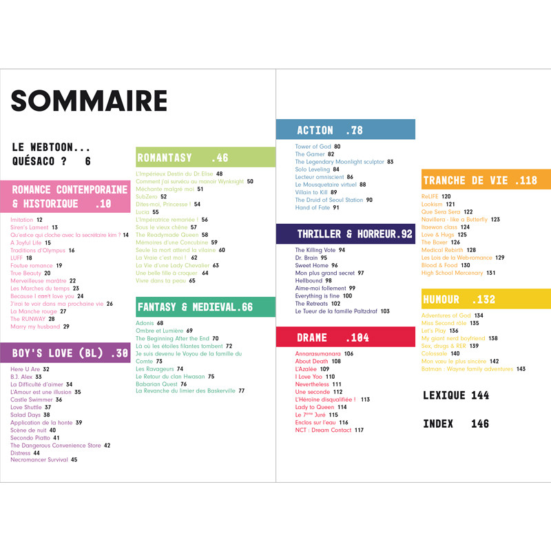 100% GEEK Livre Webtoon Coréens et du monde