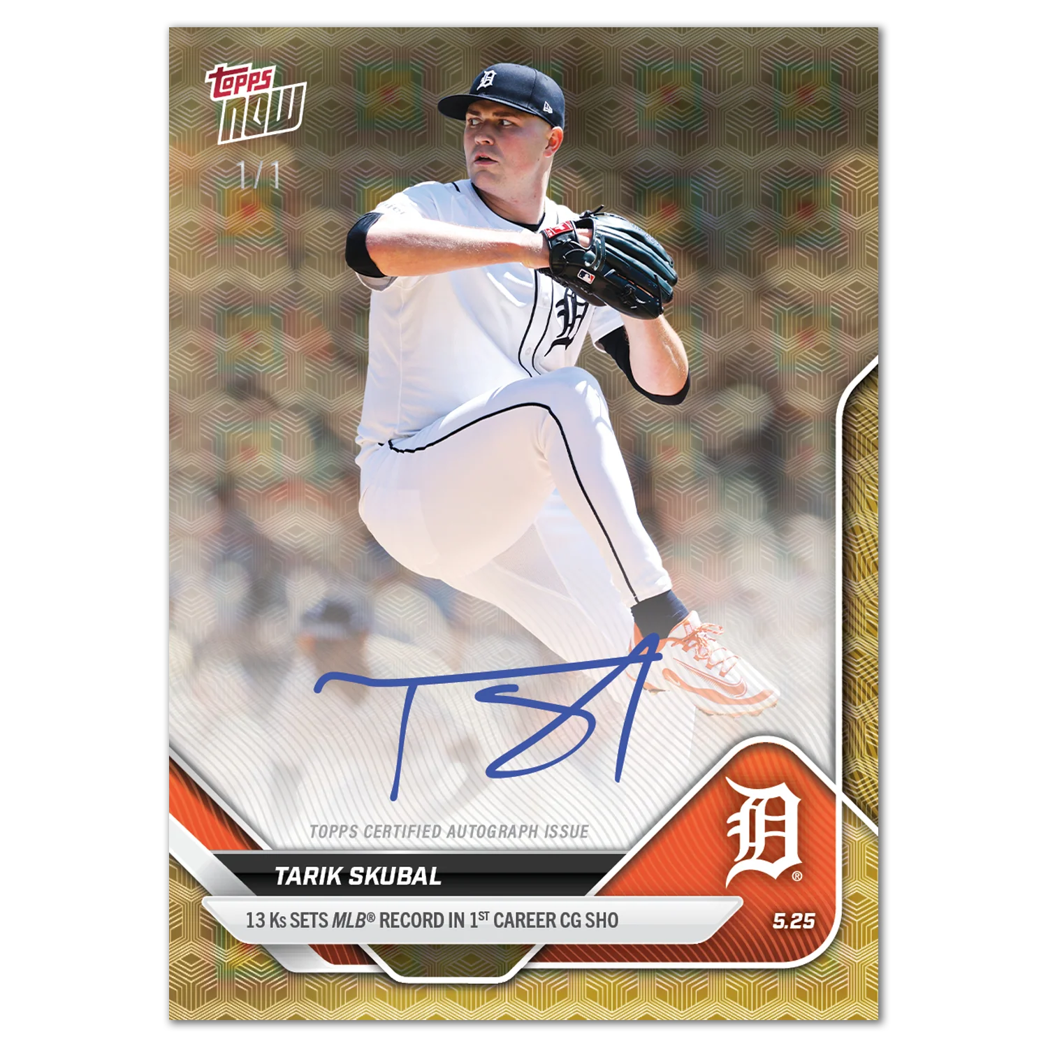 Tarik Skubal - 2025 MLB Topps NOW® - Card 215 - LOOK FOR AUTOS