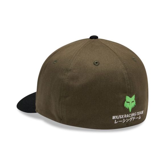 Fox Kawasaki Flexfit Hat Cap - Green / OrangeRef: FX6390
