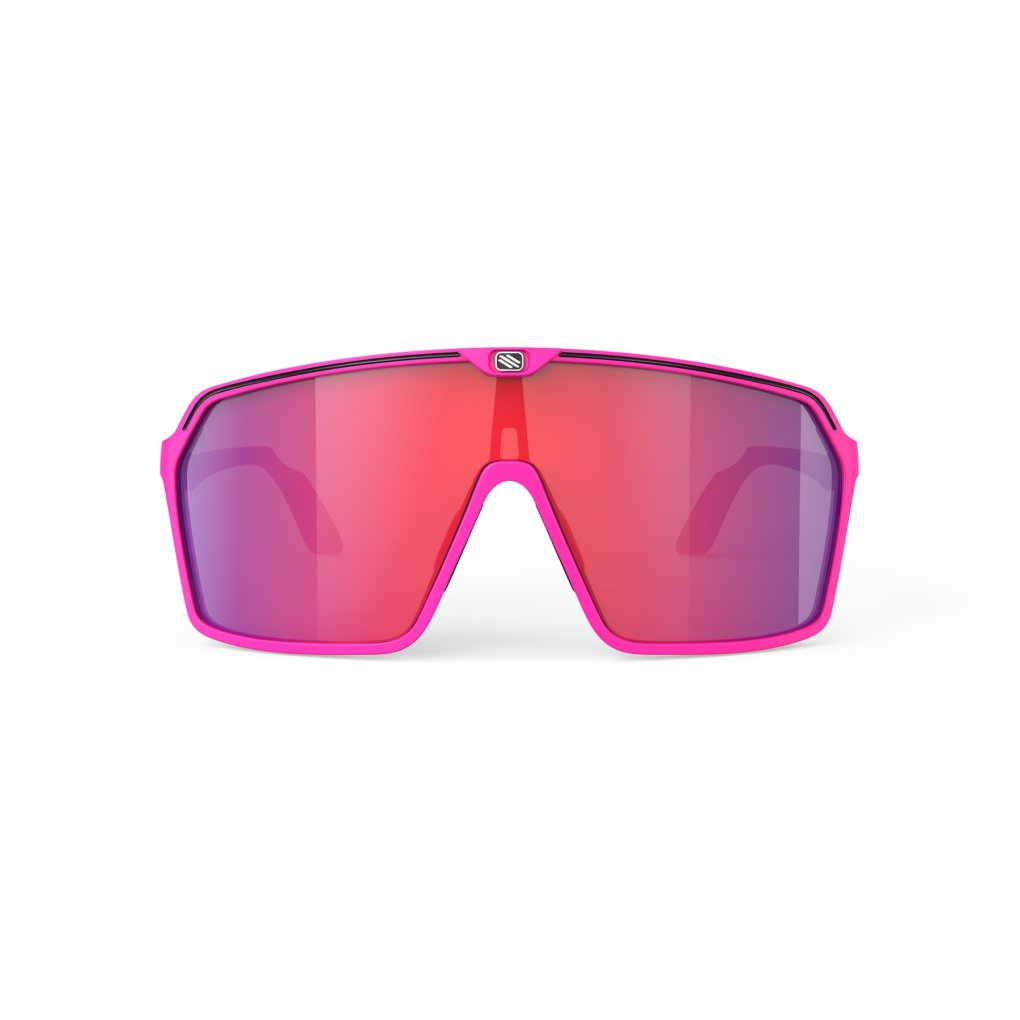 Rudy Project Spinshield Glasses - Pink Fluo Black Matte/Multilaser Red
