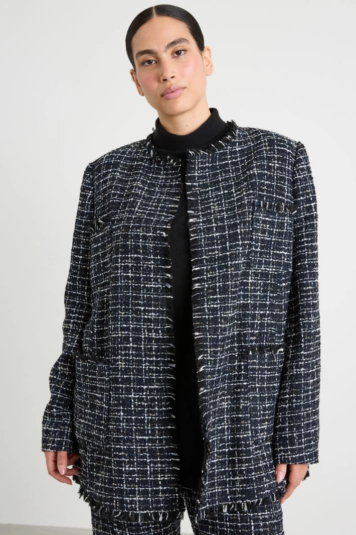 Tweed jacket - BLUE BLACK