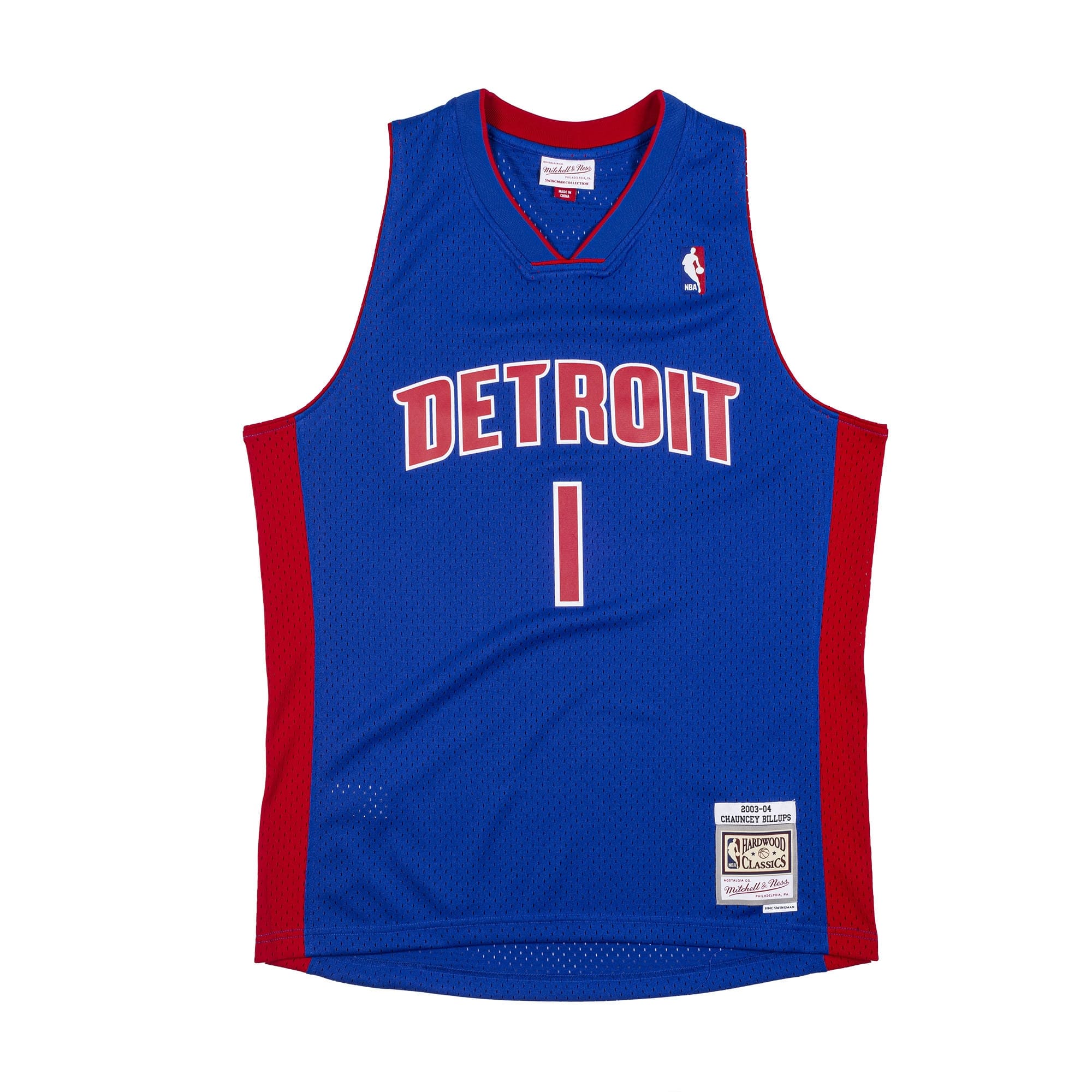 Chauncey Billups #1 Detroit Pistons 2003-04 Mitchell & Ness Swingman NBA Jersey Blue