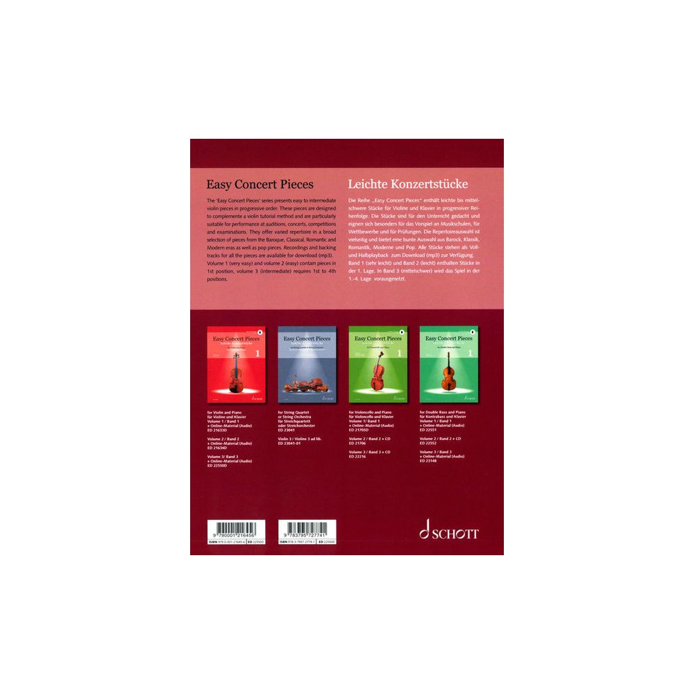 Schott Easy Concert Pieces Violin 3 – Thomann Ireland