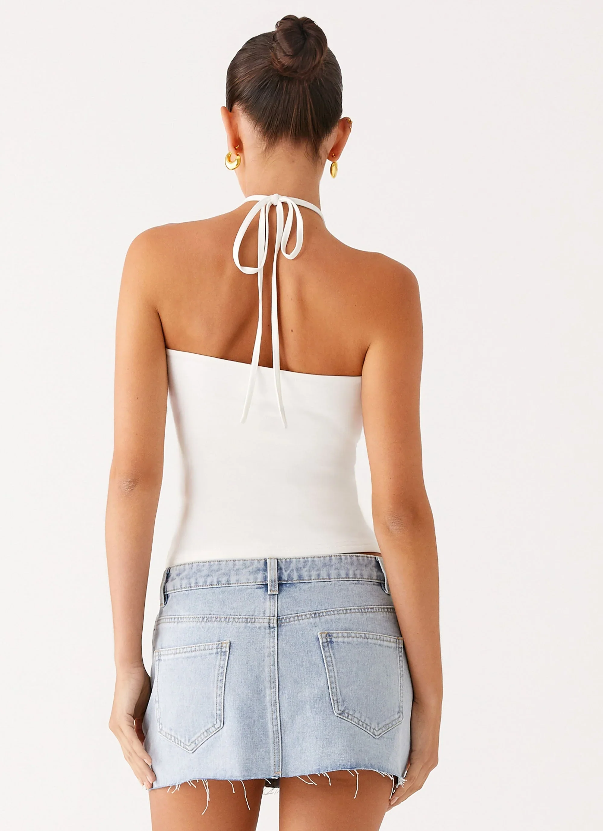 Kamen Low Rise Mini Skirt - Light Denim
