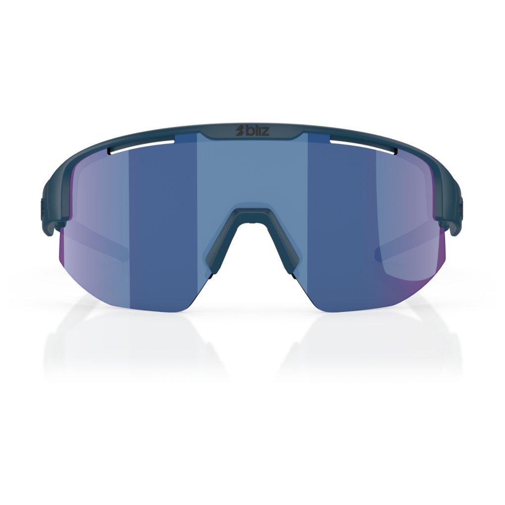 Bliz Matrix Glasses - Matte Blue - Brown Blue Mirror
