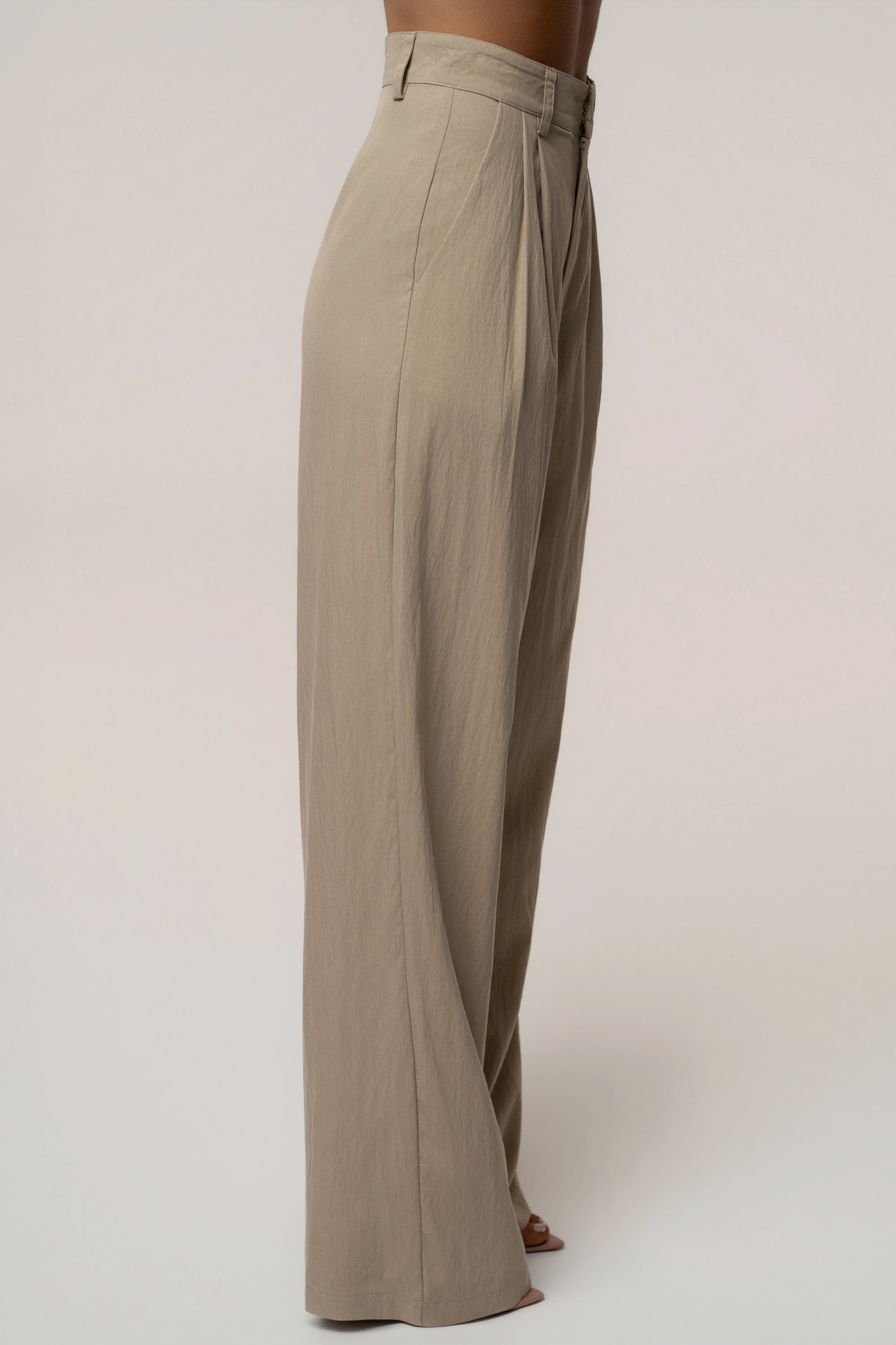 Taupe Essential Flow Trouser