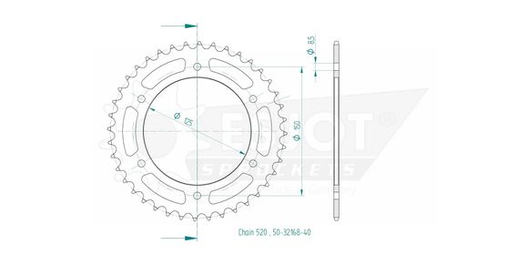 Couronne Esjot 40 dentsRef : ESJO00041A / 12113050