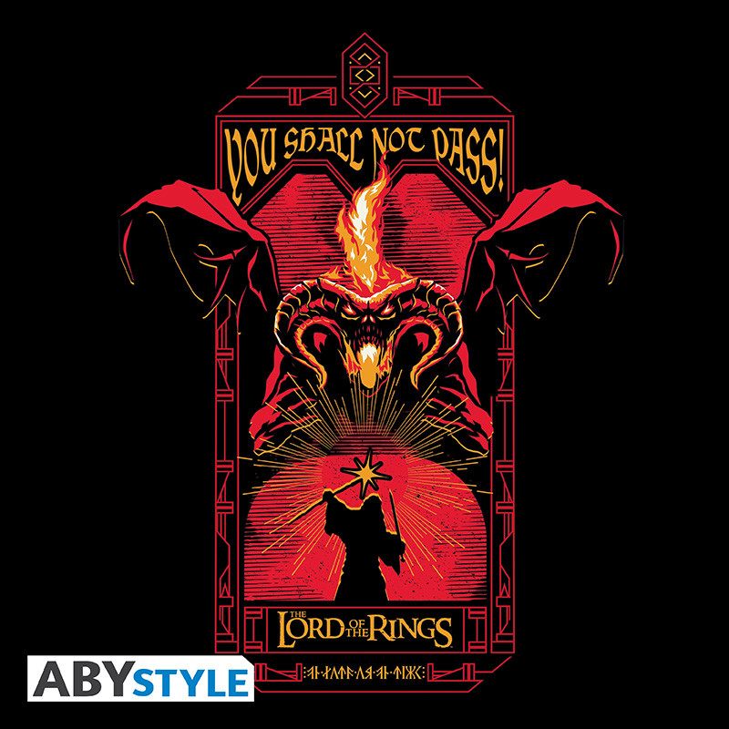 THE LORD OF THE RINGS Unisex black Tshirt You shall not pass