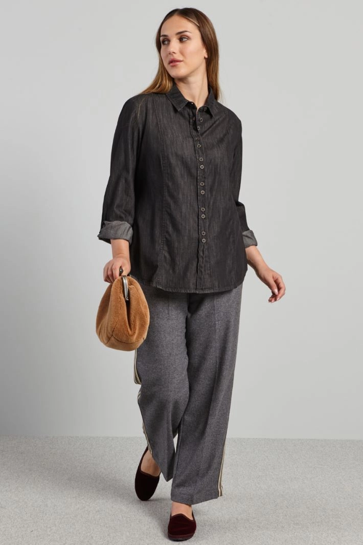 Light denim shirt - ANTHRACITE