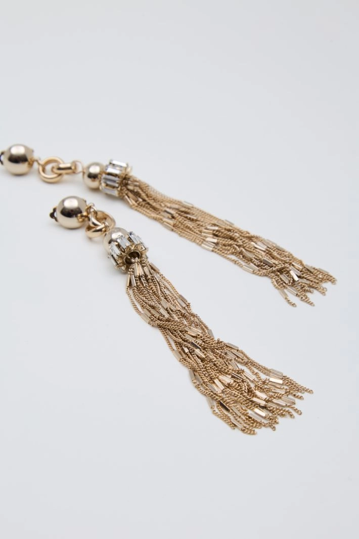 Long earrings with tassels - GOLD
