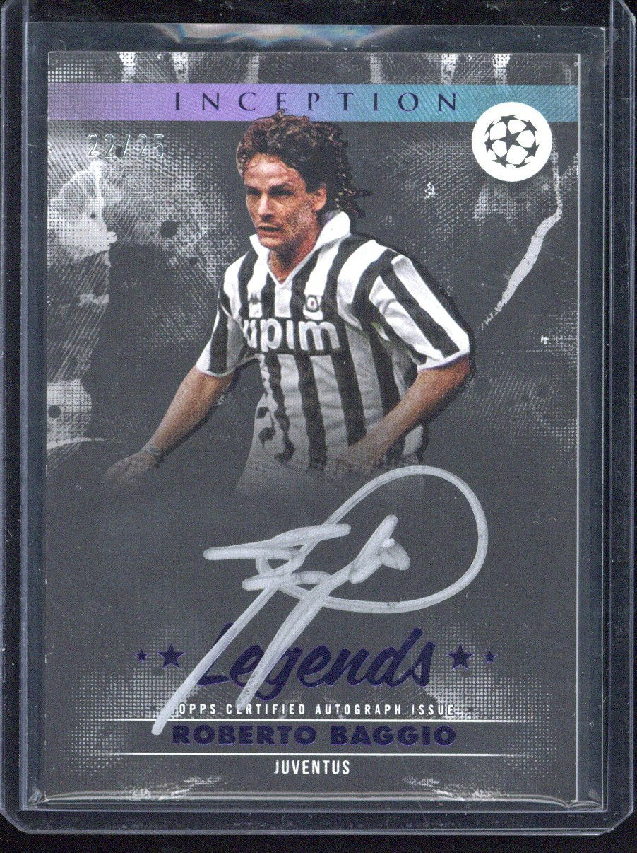 2024-25 Topps Inception UCC Roberto Baggio Silver Signings Autograph /25