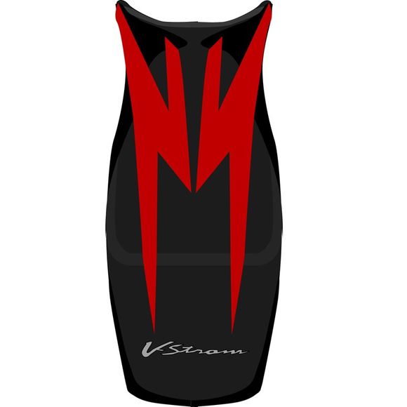 Housse de selle Bagster Vermillon Nacré/Noir Lettres GrisesRef : 2135AA