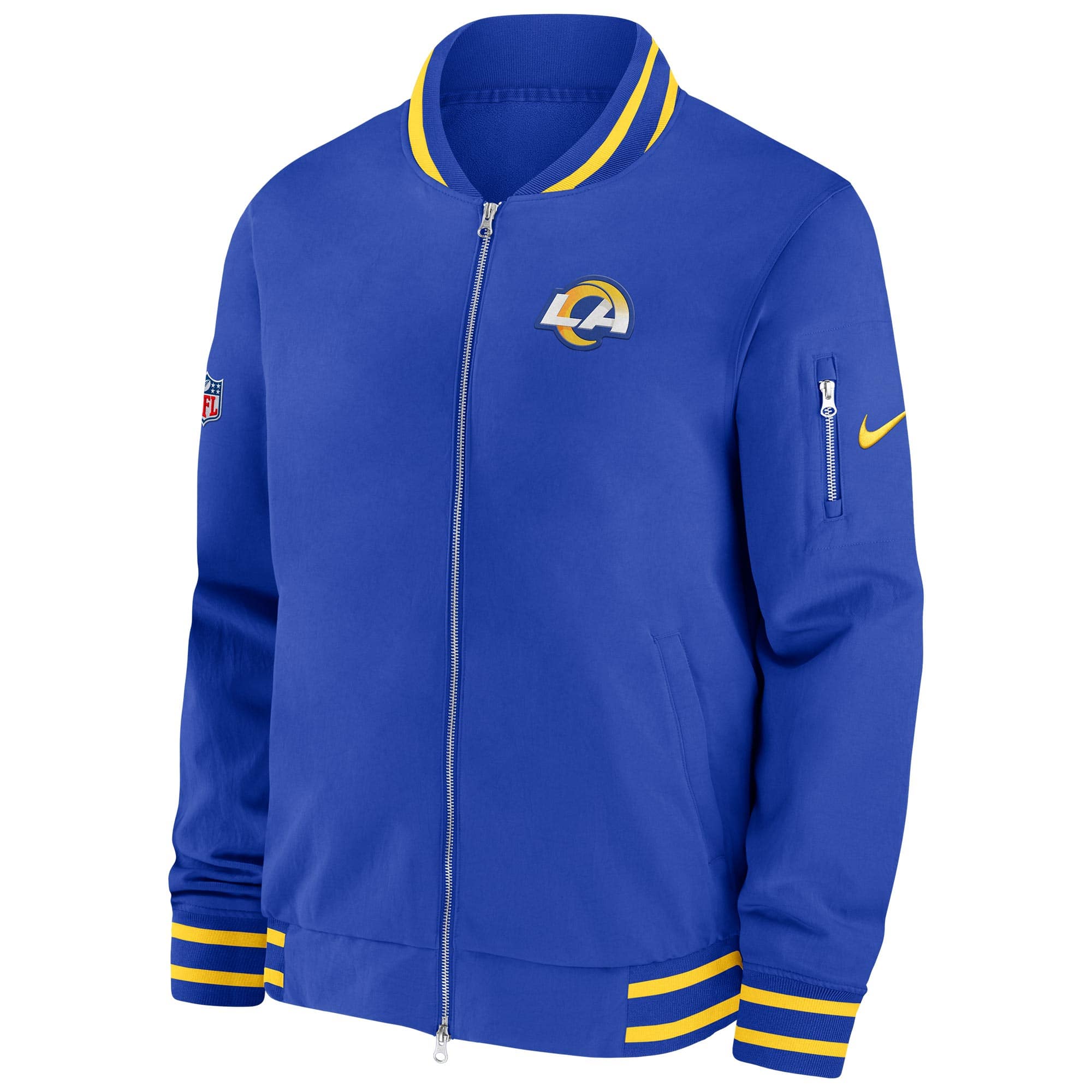 Los Angeles Rams NFL Sideline Nike Coach Bomber Jacket