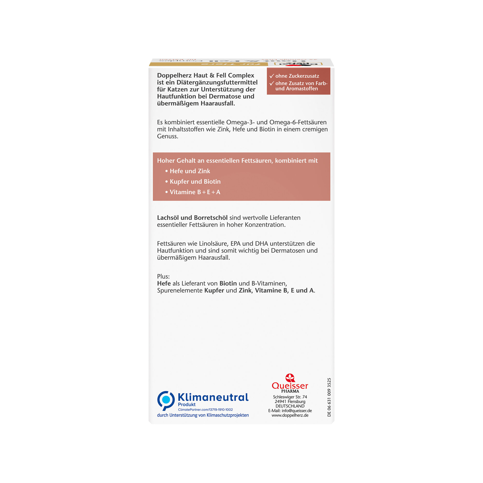 Doppelherz Skin & Coat Complex for Cats - 25 pieces