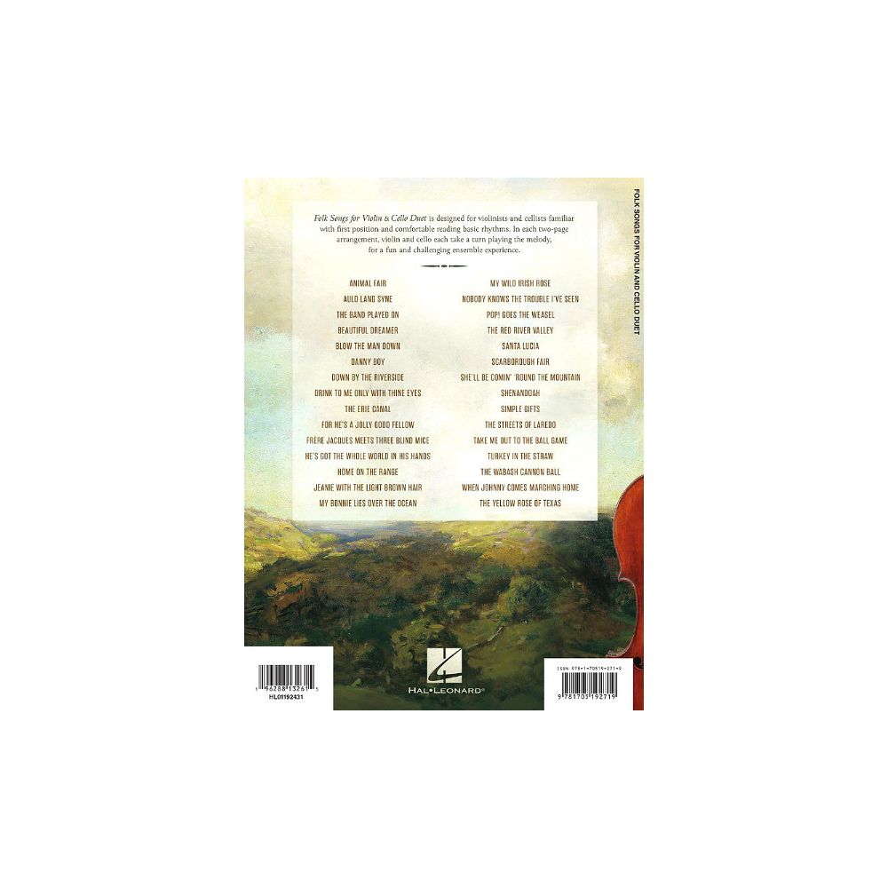 Hal Leonard Folk Songs Violin And Cello – Thomann Ireland