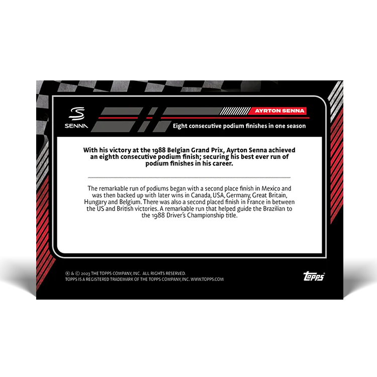 Topps UK - The Story of Senna - Card #21
