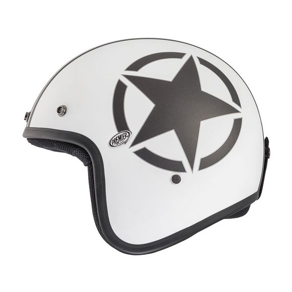 Premier -jet classic Star 8 BM jet helmet - WhiteRef: PE0446