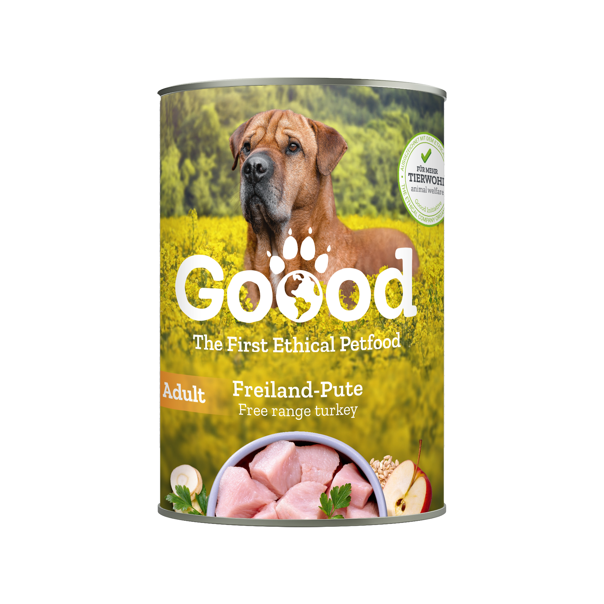 Goood Adult Dog Food - Tin - Free Range Turkey - 6 x 400 g