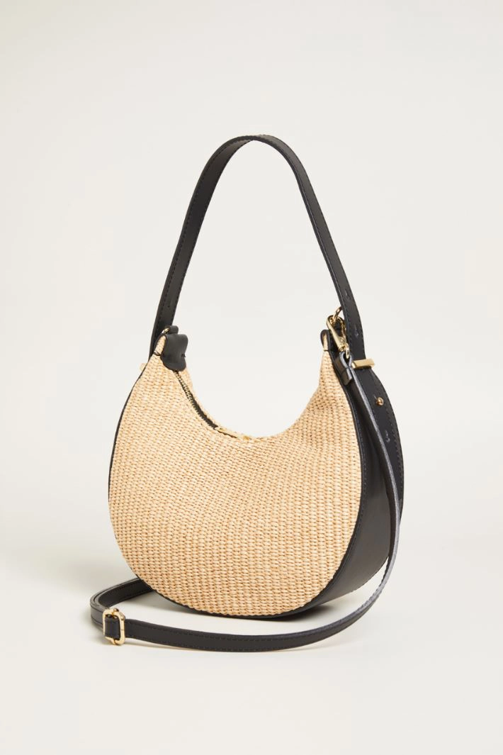 Hand bag - BEIGE BLACK