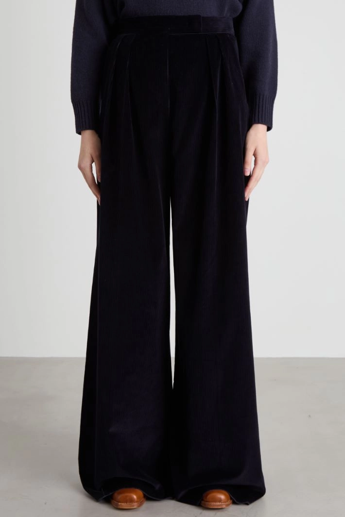 Corduroy trousers - NIGHT BLUE