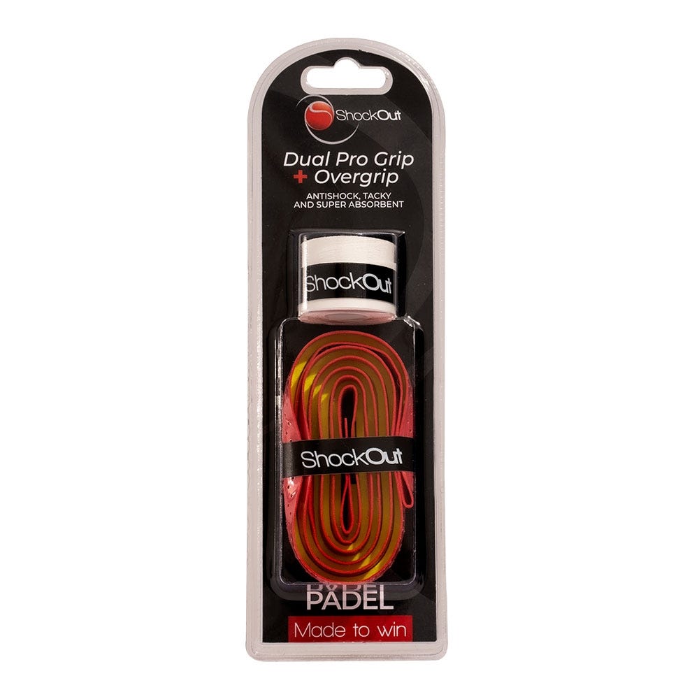 SHOCKOUT DUAL PRO GRIP AND OVERGRIP FUCHSIA YELLOW