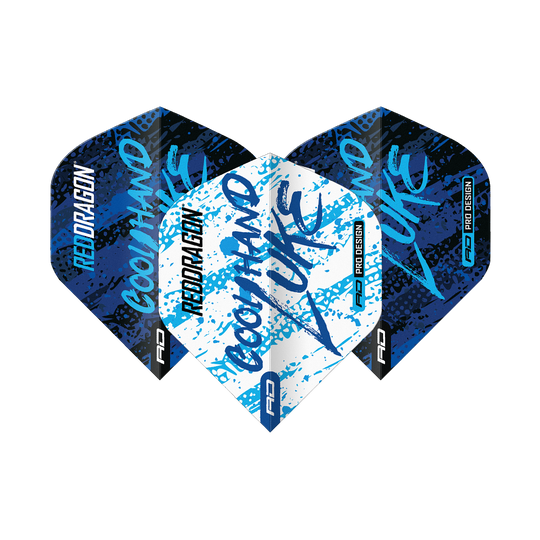 Red Dragon Luke Humphries World Champion Blue White Yin Yang Standard Flights