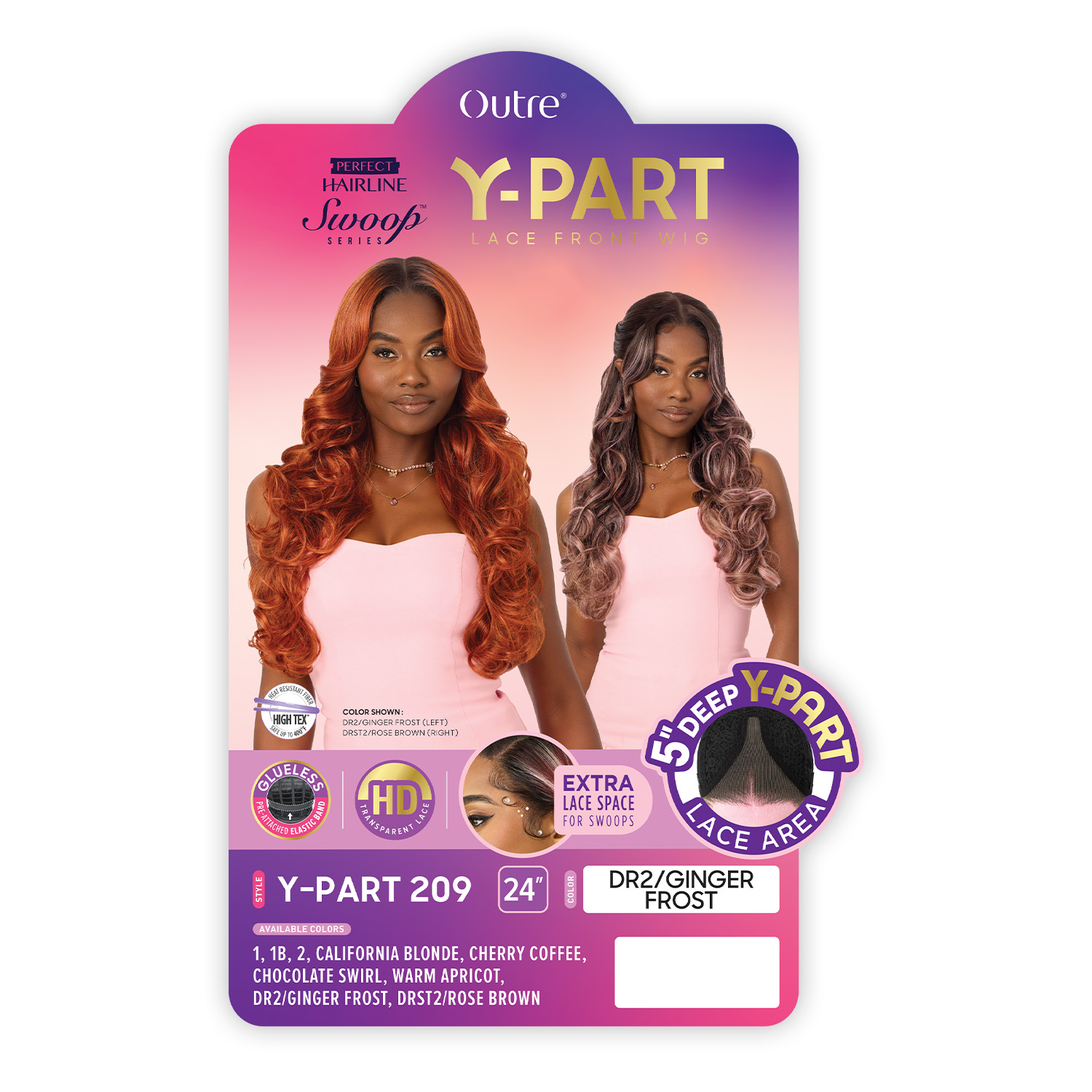 Outre HD Lace Frontal Wig Perfect Hairline Glueless Y-Part Swoop Series Y-Part 209