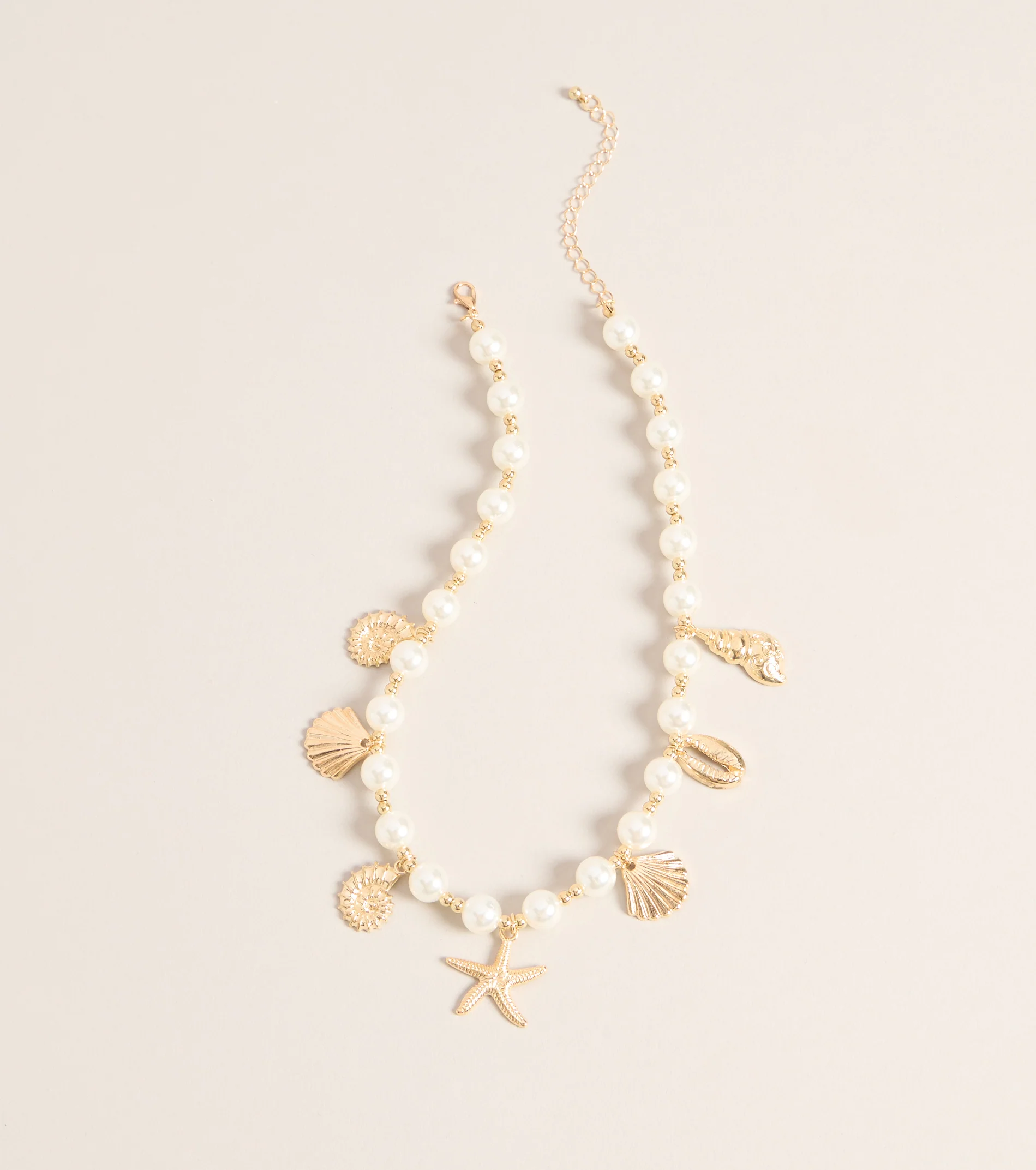 Coastal Charm Pearl Choker Necklace