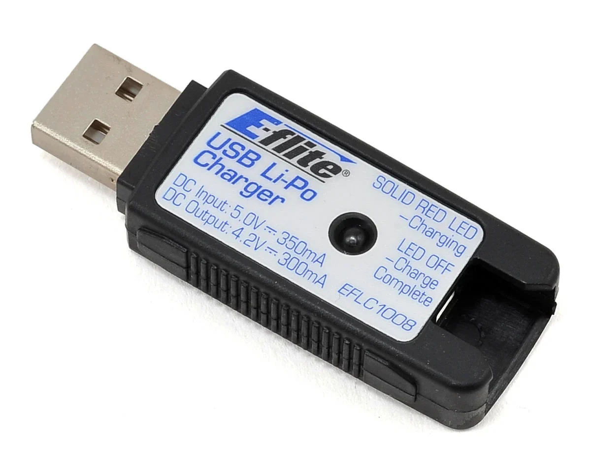 1S USB Li-Po Charger, 300mA E-flite EFLC1008
