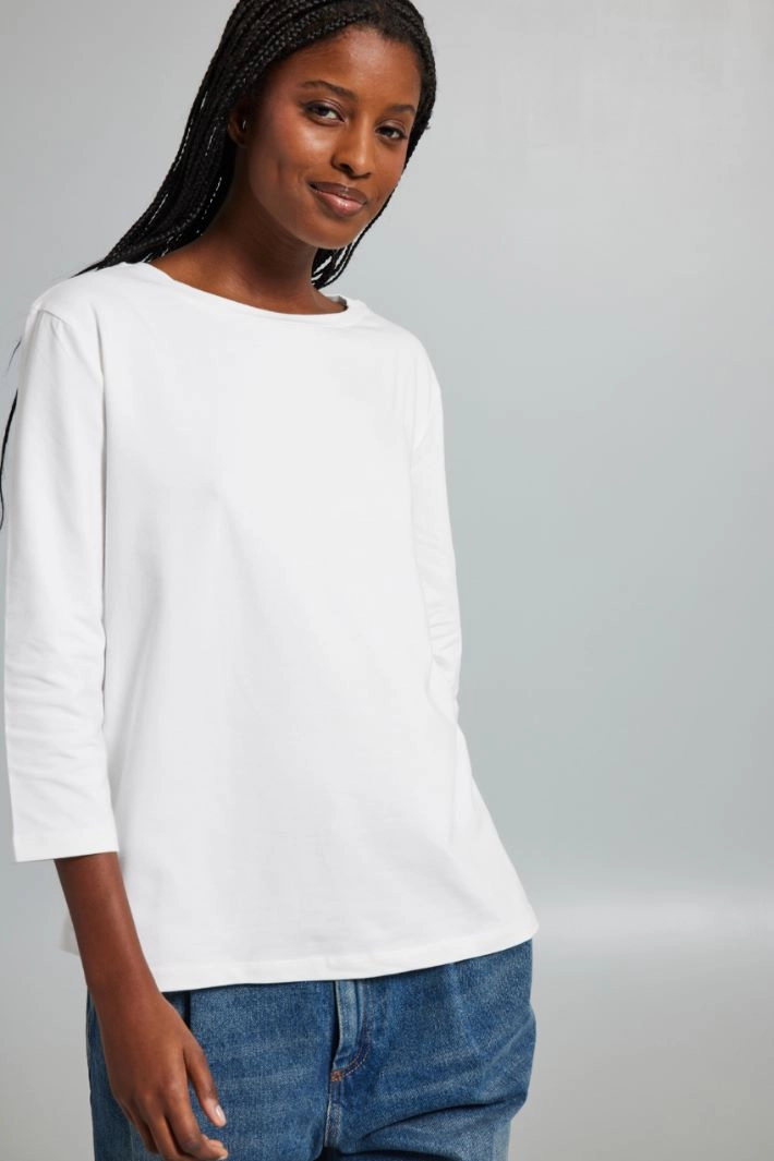 Cotton jersey T-shirt - WHITE