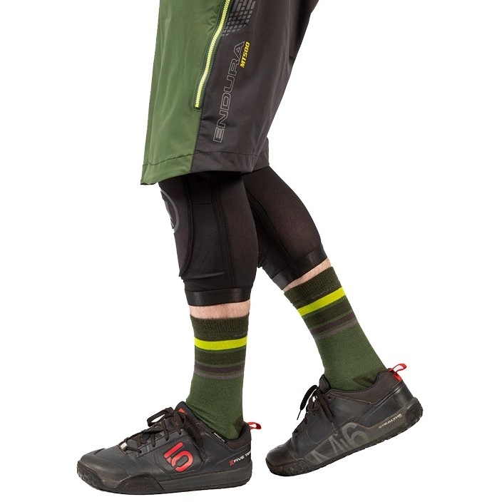 Endura BaaBaa Merino Stripe Socks Medium - matt black
