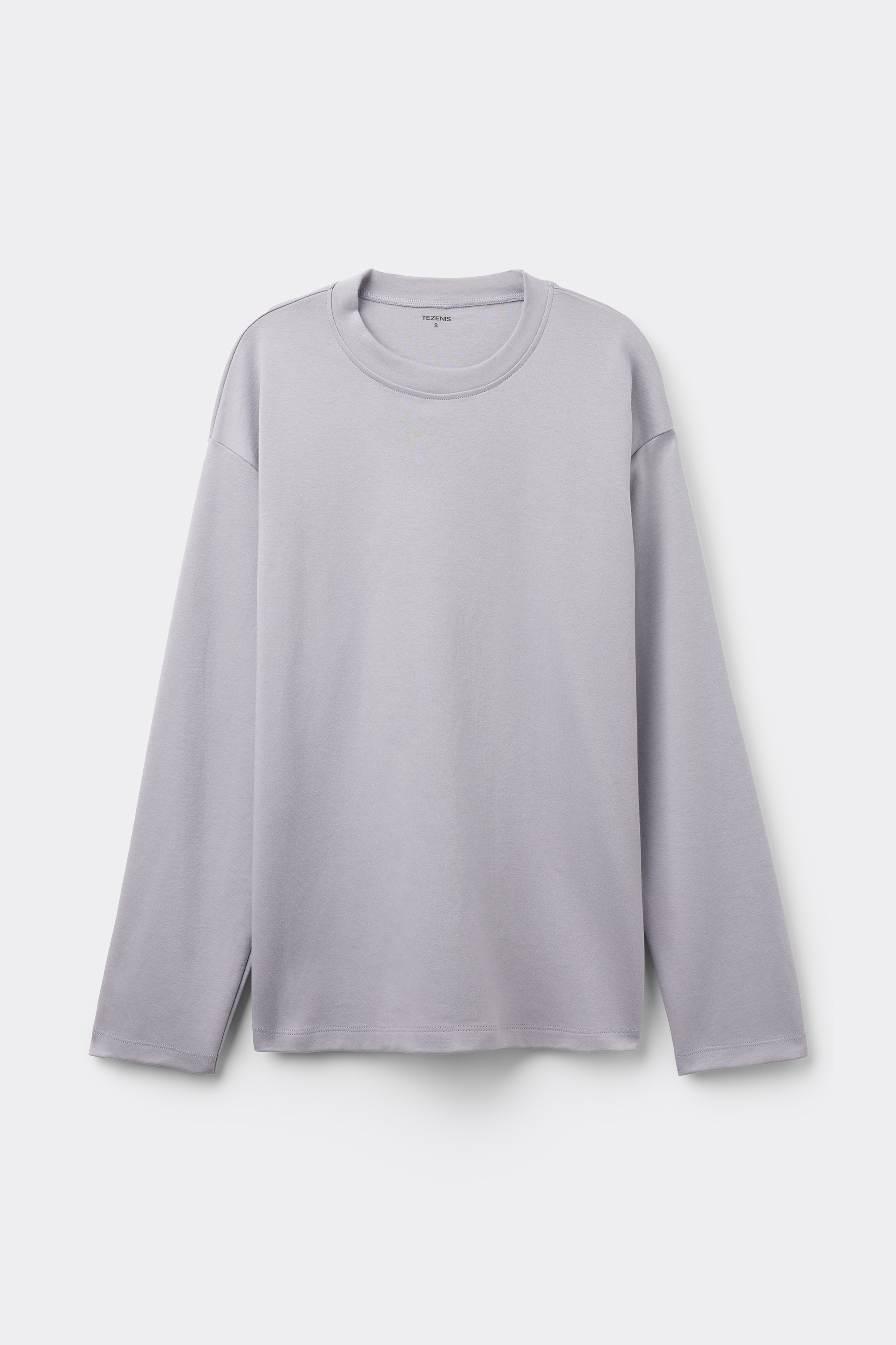 Medium Weight 100% Cotton Long Sleeve T-shirt with a Round Neckline