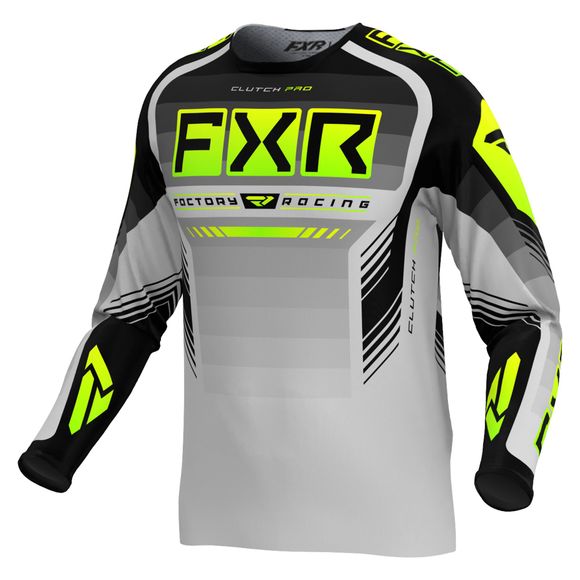 FXR CLUTCH PRO 24 2024 cross jersey - Gray / YellowRef: FXR0434