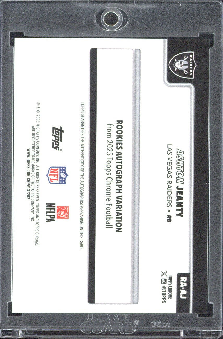 2025 Topps Chrome Ashton Jeanty RC Autograph /150