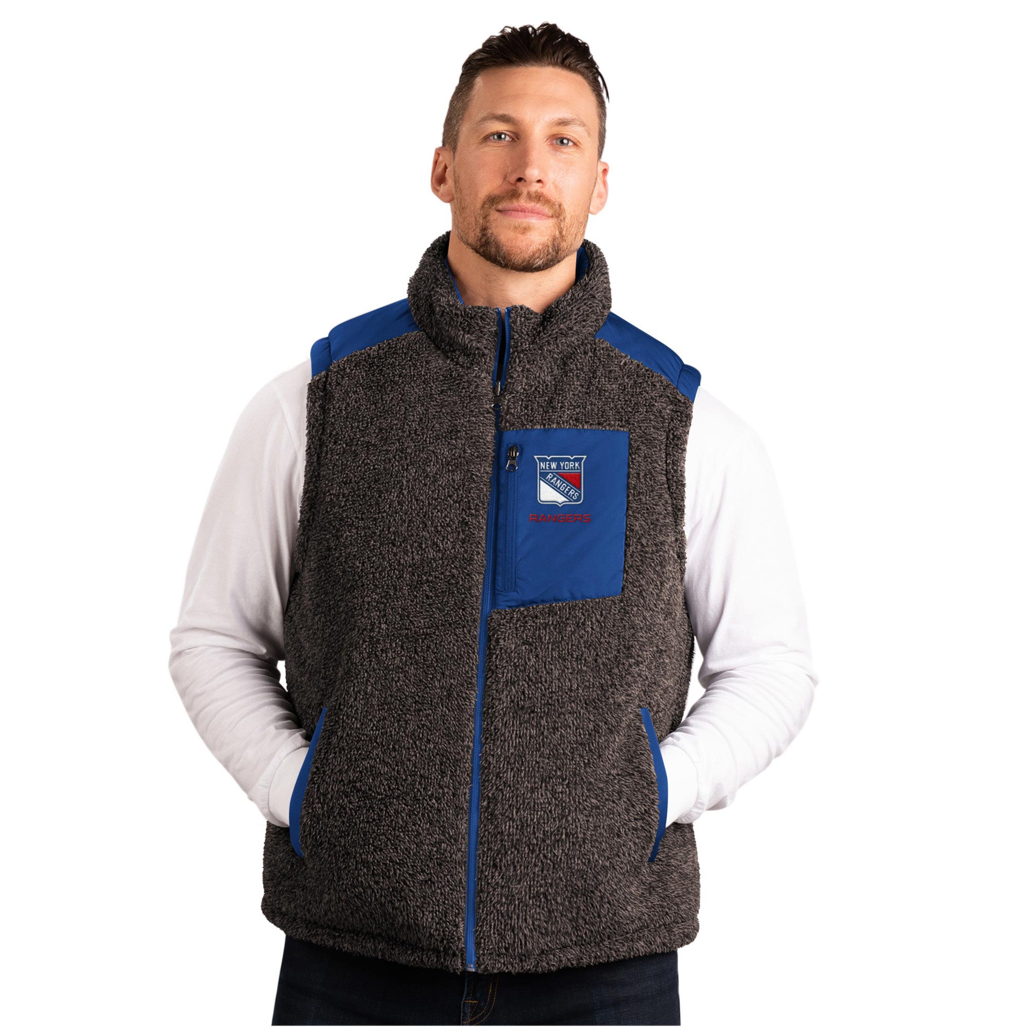 New York Rangers G-III NHL Reversible Sherpa Winter Vest