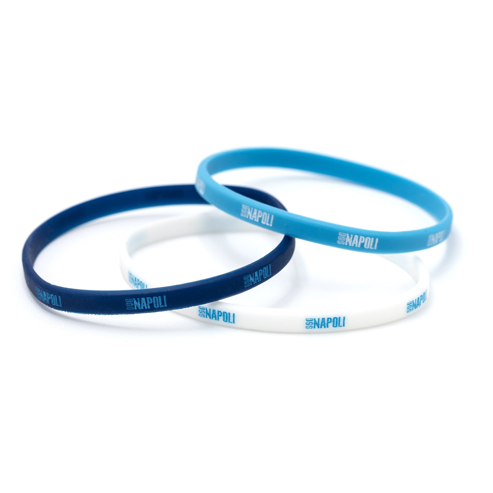 SSC Napoli Set of Three Small Silicone Bracelets
