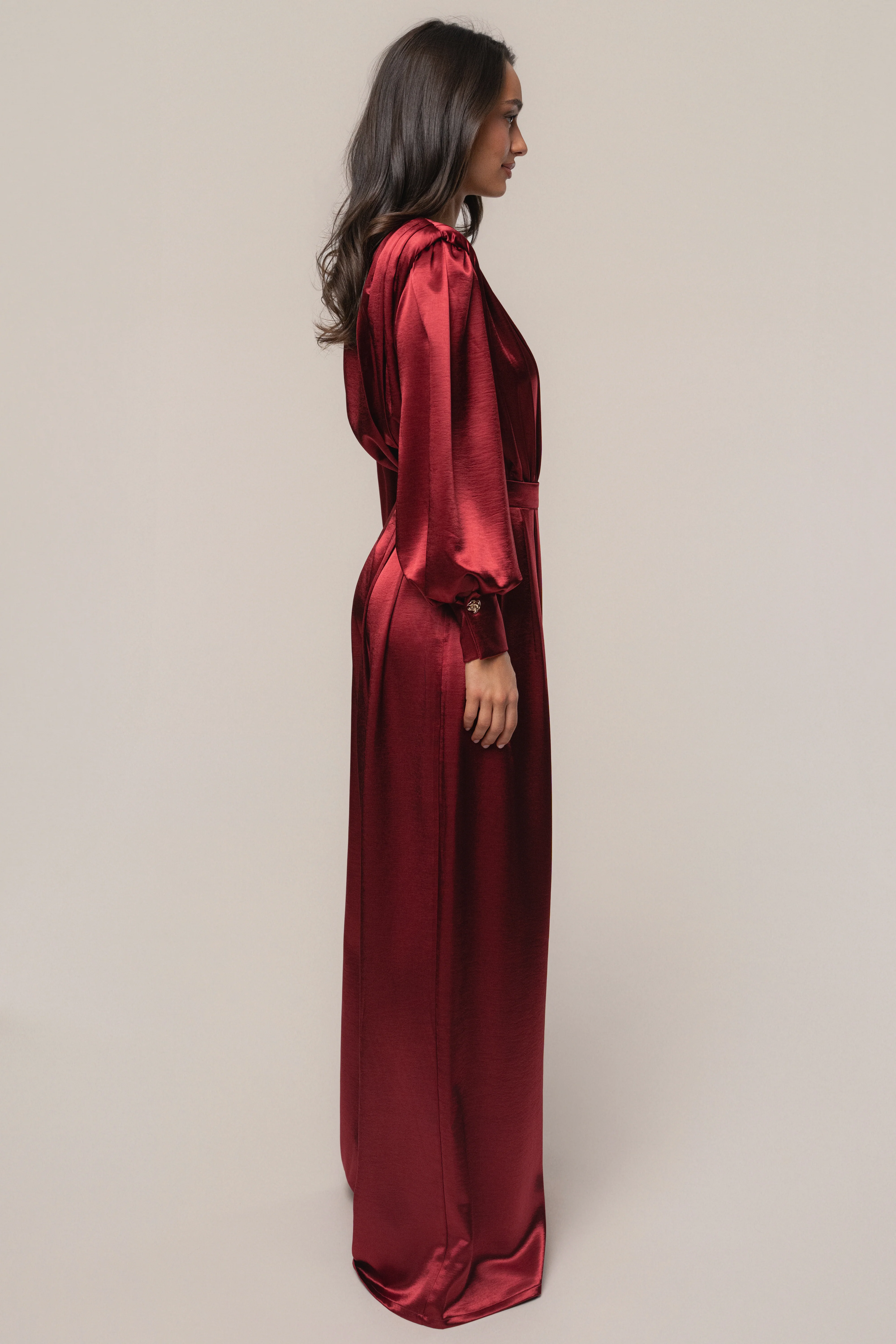 Burgundy Satin Radiance Bodysuit
