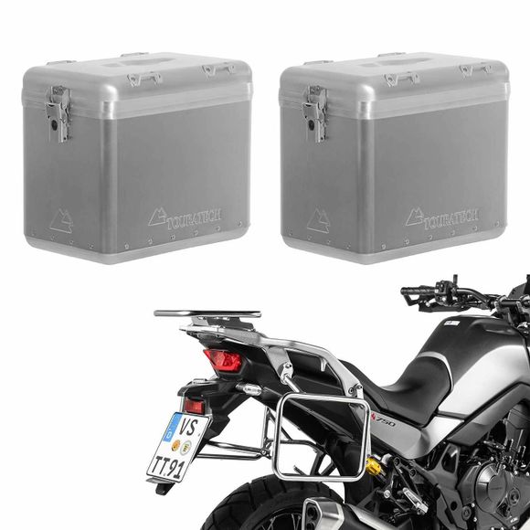 Touratech ZEGA Mundo 31/31 suitcase - Gray support included - AluminumRef: Trt01053A / 01-401-6100-0