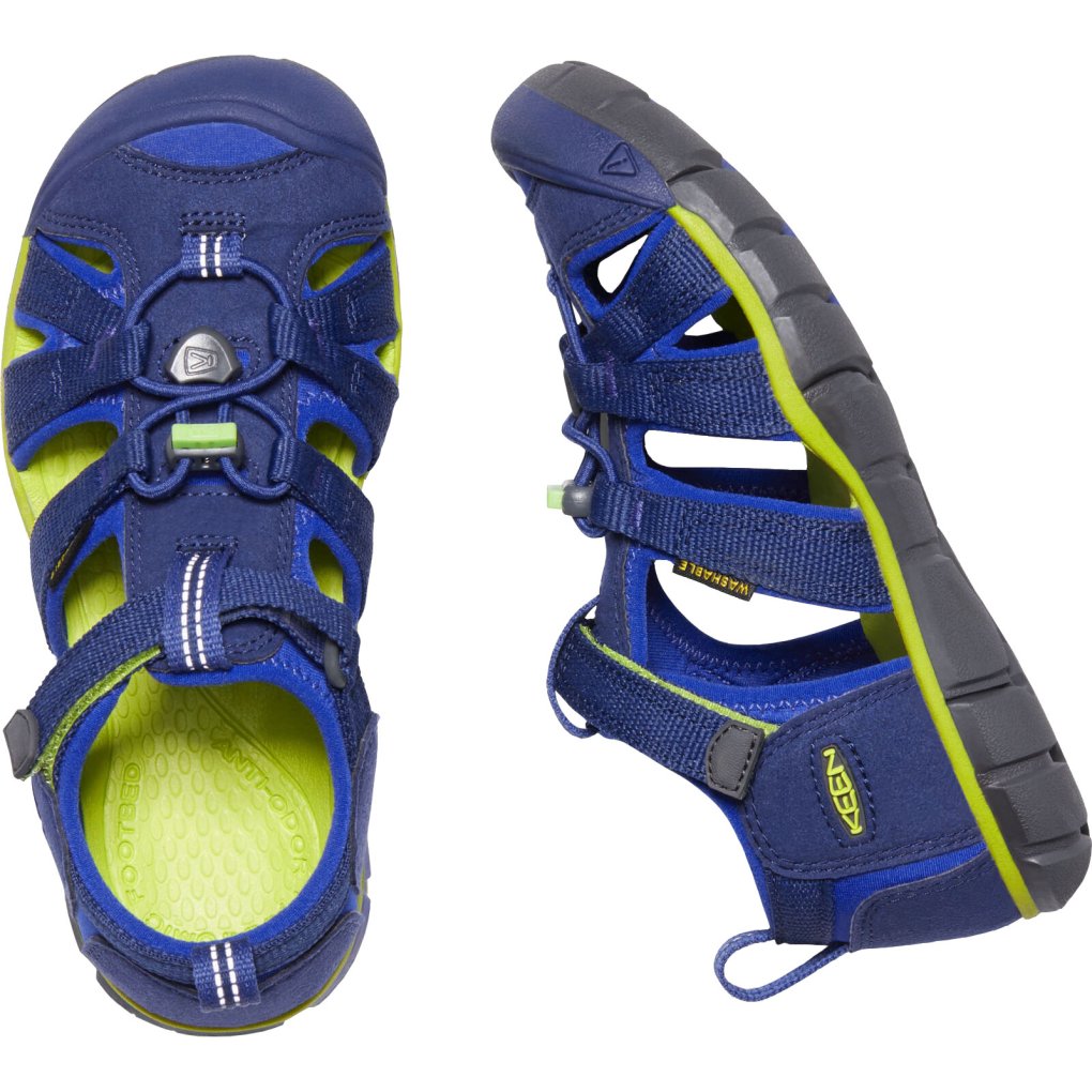 KEEN Seacamp II CNX Sandals Little Kids - Blue Depths / Chartreuse
