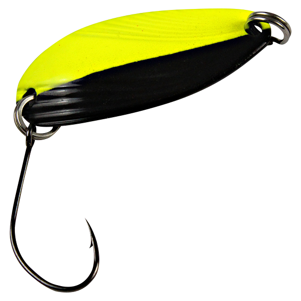 FTM Trout Spoon Break (2,2 g, Black\/Yellow UV)