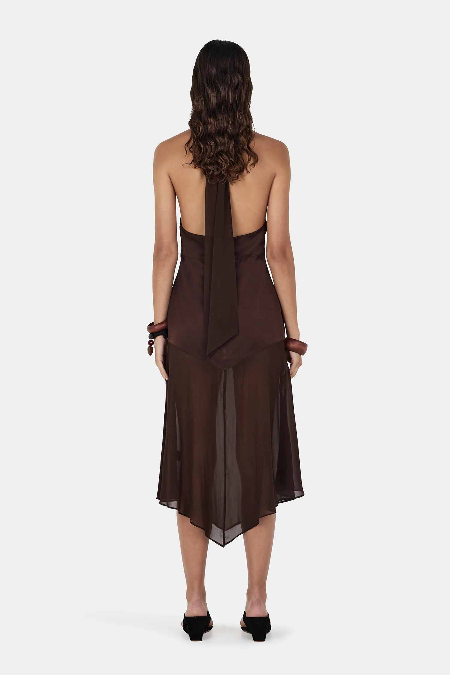 Saffron Midi Dress Chocolate