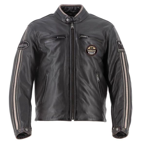 Blouson Moto Helstons ACE 10 CUIR RAG - MarronRef : HS1053