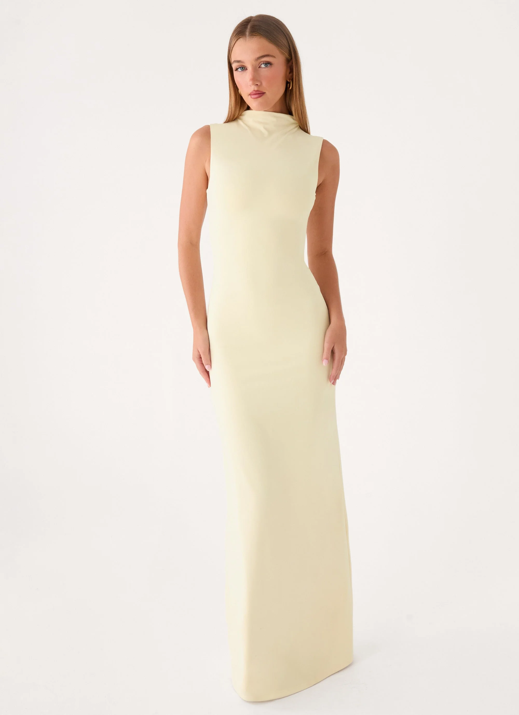On My Time Maxi Dress - Baby Yellow