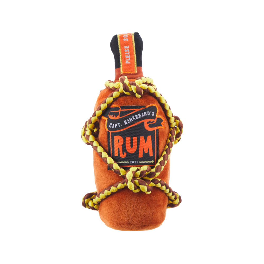Bark Barkbeard's Rum Bottle with Rope Toy