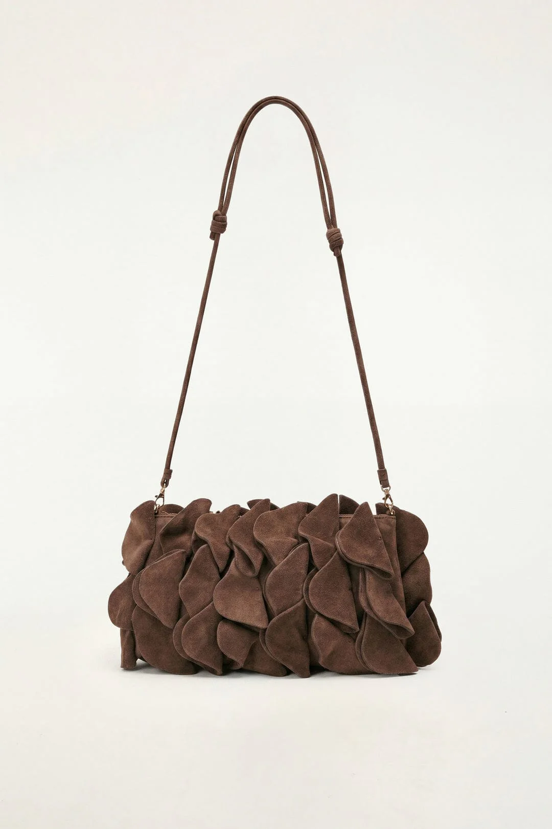 Suede Flower Clutch