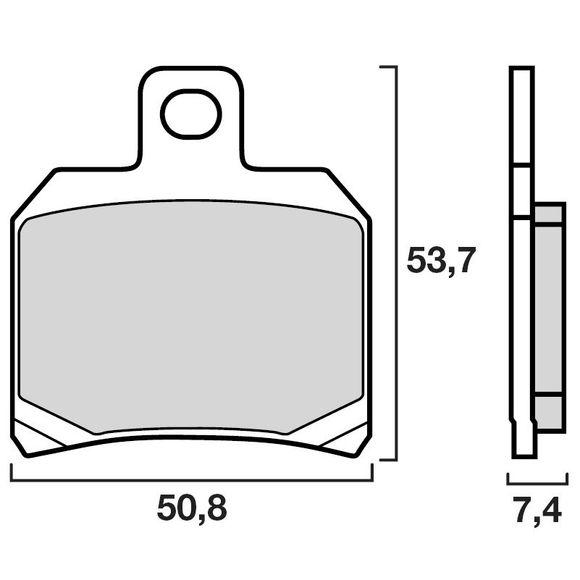 Brembo Organic rear brake pads (Special S depending on model)Ref: 07BB2035 / 07BB20CC