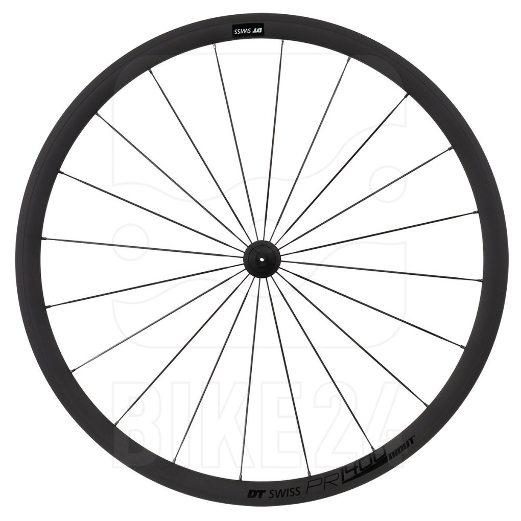 DT Swiss PR 1400 DICUT 32 OXiC - Wheelset - Clincher - RW Double Crossed - QR - black